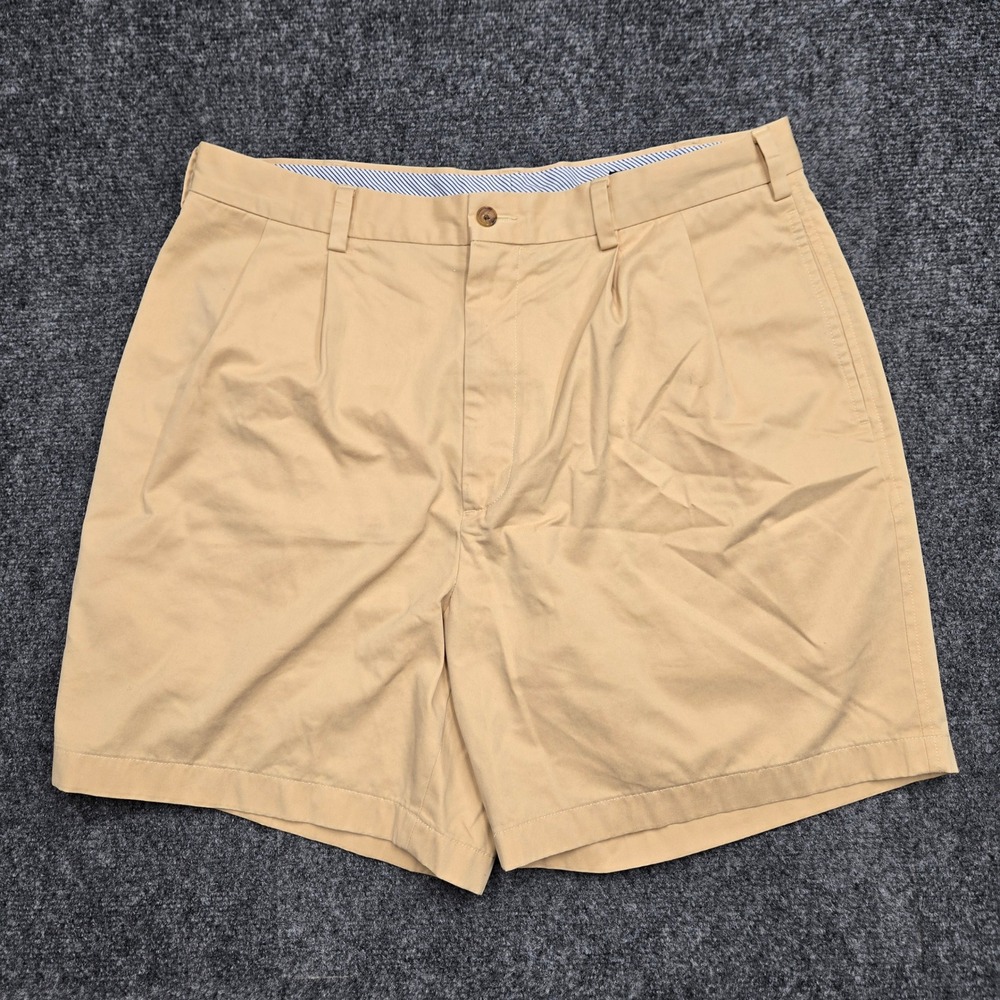 Daniel Cremieux The Definitive Short Mens Size 36W Khaki Tan Pleated Twill